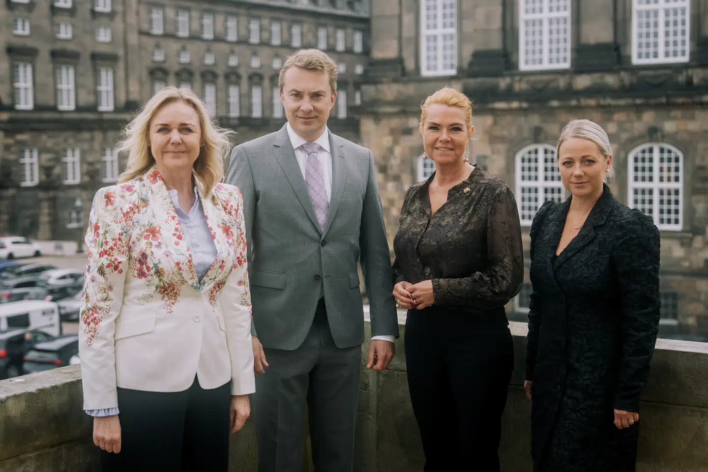 Inger Støjberg, Morten Messerschmidt, Sólbjørg Jakobsen og Mona Juul.