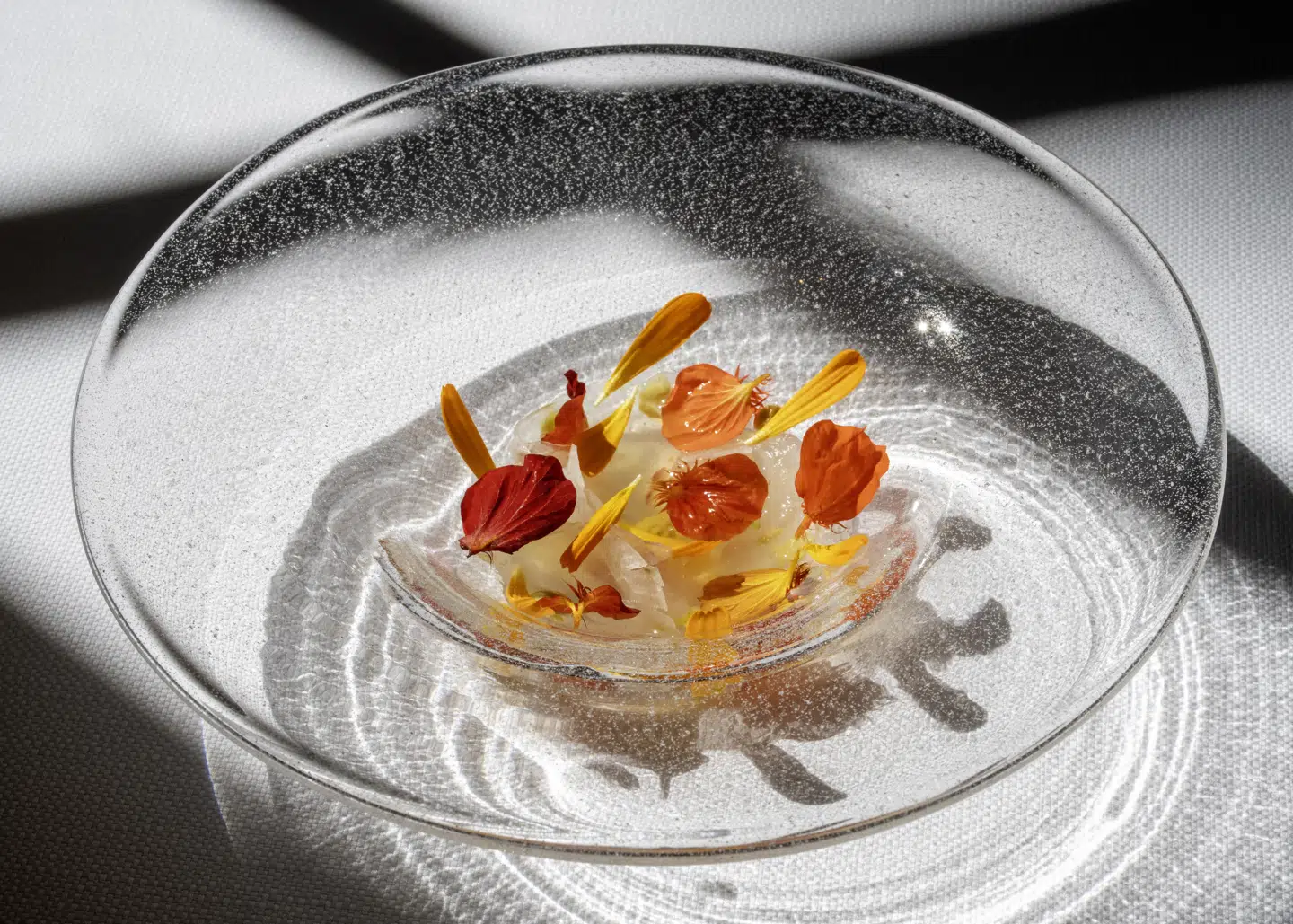 Hummer-sashimi på Restaurant Udtryk. Den danske restaurant blev tildelt en Michelin-stjerne efter kun at have været åben i fem uger. Foto: Søren Bidstrup, Scanpix