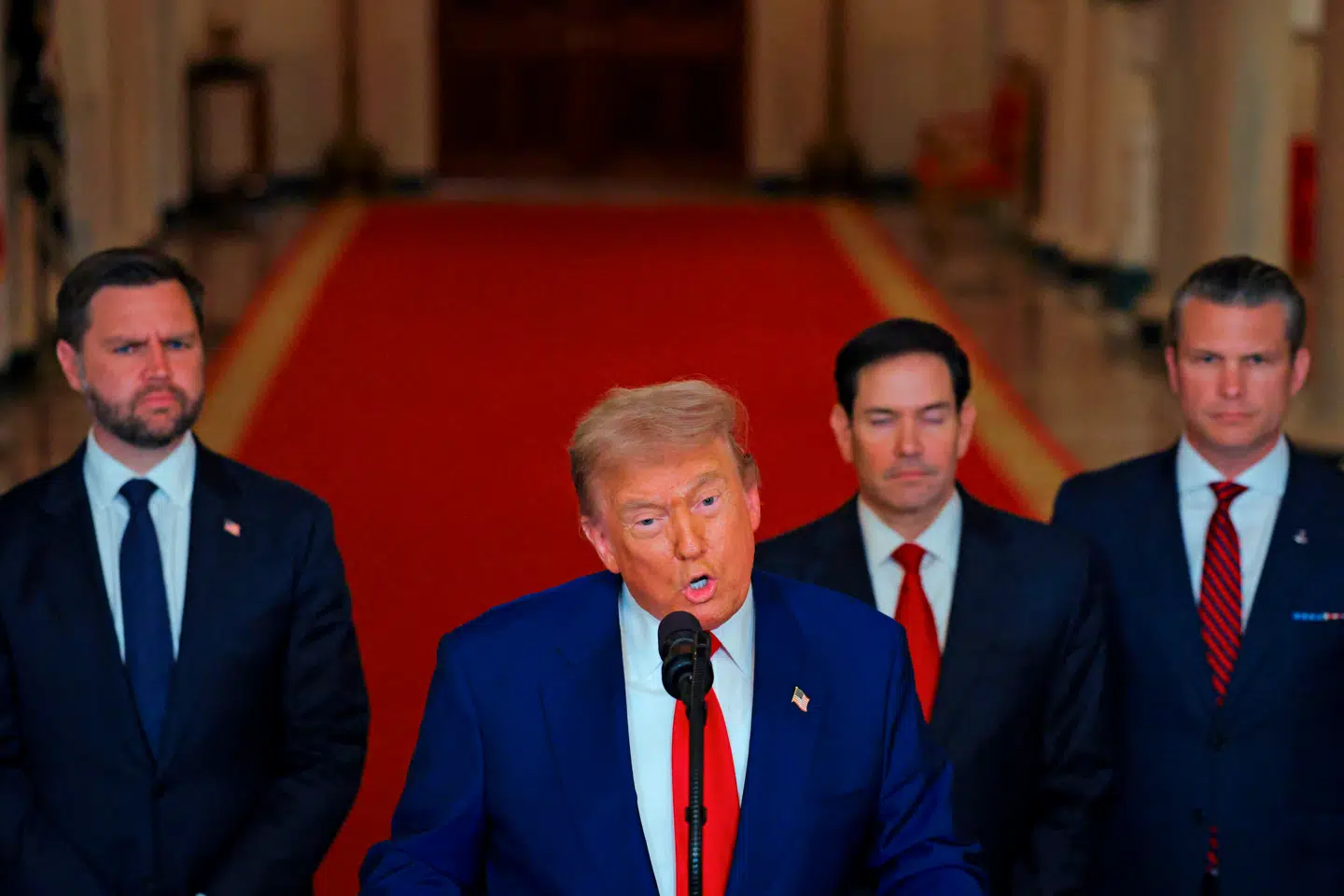 »I aften kan jeg meddele verden, at angrebene var en spektakulær succes. Irans atomanlæg er tilintetgjort,« sagde præsident Trump natten til søndag i en tale til nationen.