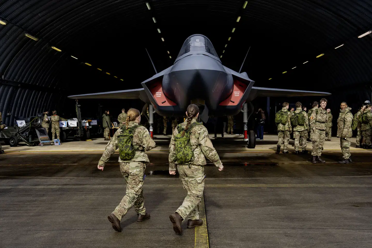 Alle danske kampfly har i dag base på Skrydstrup Flyvestation, men i krigstid skal det være muligt at sprede dem ud. (Arkivfoto).