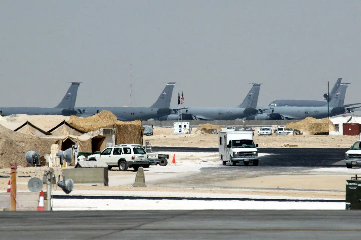 Luftbasen al-Udeid i Qatar er den største amerikanske base i Mellemøsten og huser omkring 10.000 soldater. (Arkivfoto).