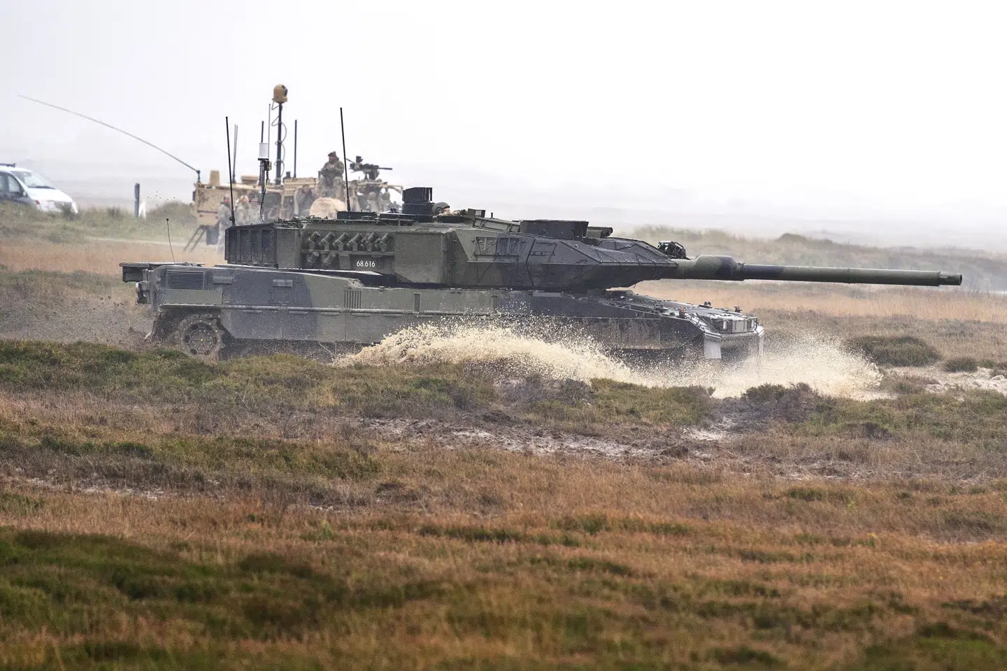 Forsvarsministeriet præsenterede den opgraderede Leopard 2 A7-kampvogn i Oksbøl i november 2021. (Arkivfoto).