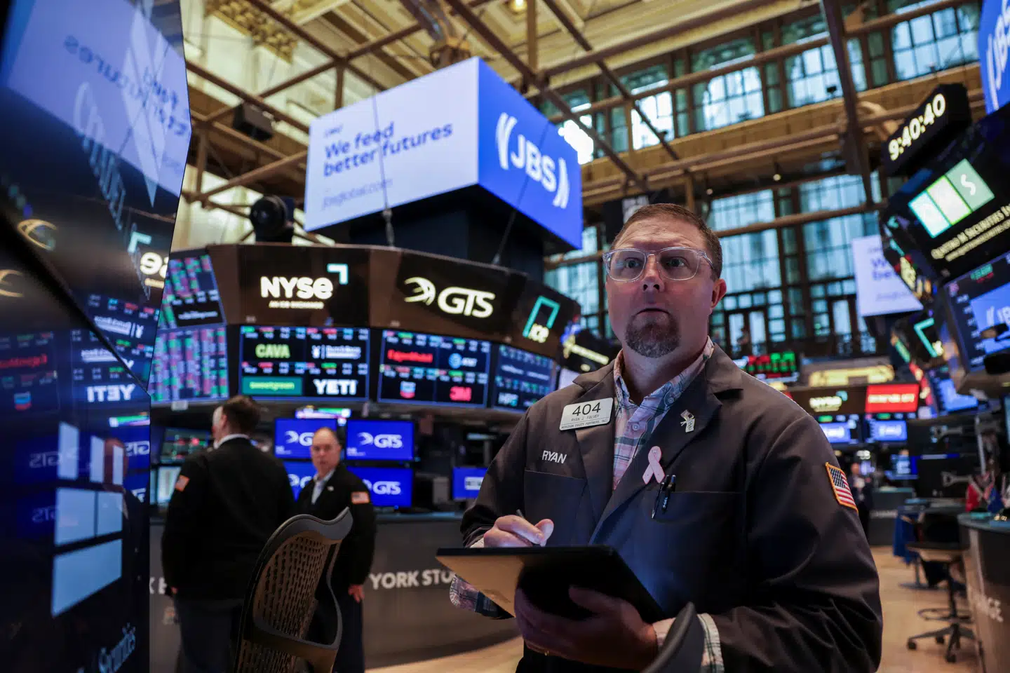 Aktiehandlerne havde travlt på New Yorks børs onsdag aften, dansk tid.