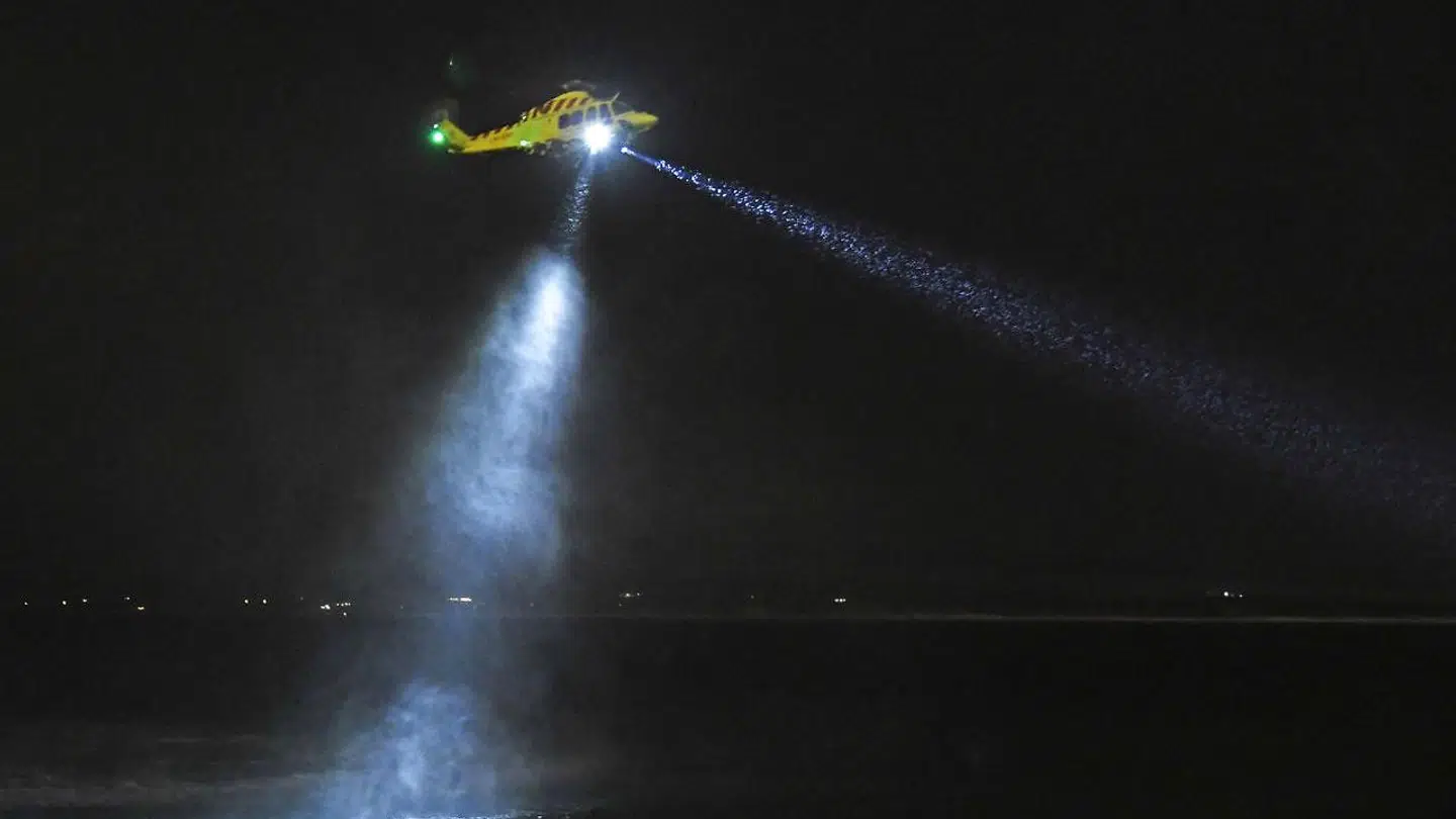 Man brugte også en helikopter under eftersøgningen.