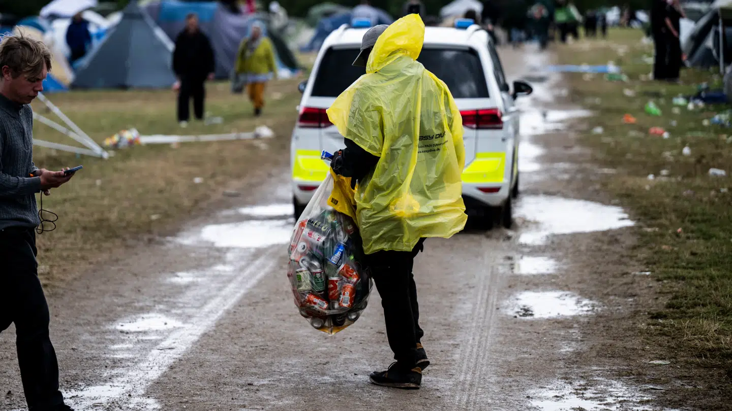 ARKIV. Politi på Roskilde Festival sidste år.