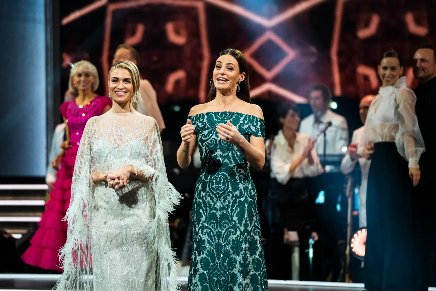 Værter Sarah Grünewald og Christiane Schaumburg-Müller var i mange år det faste værtspar i 'Vild med dans'.