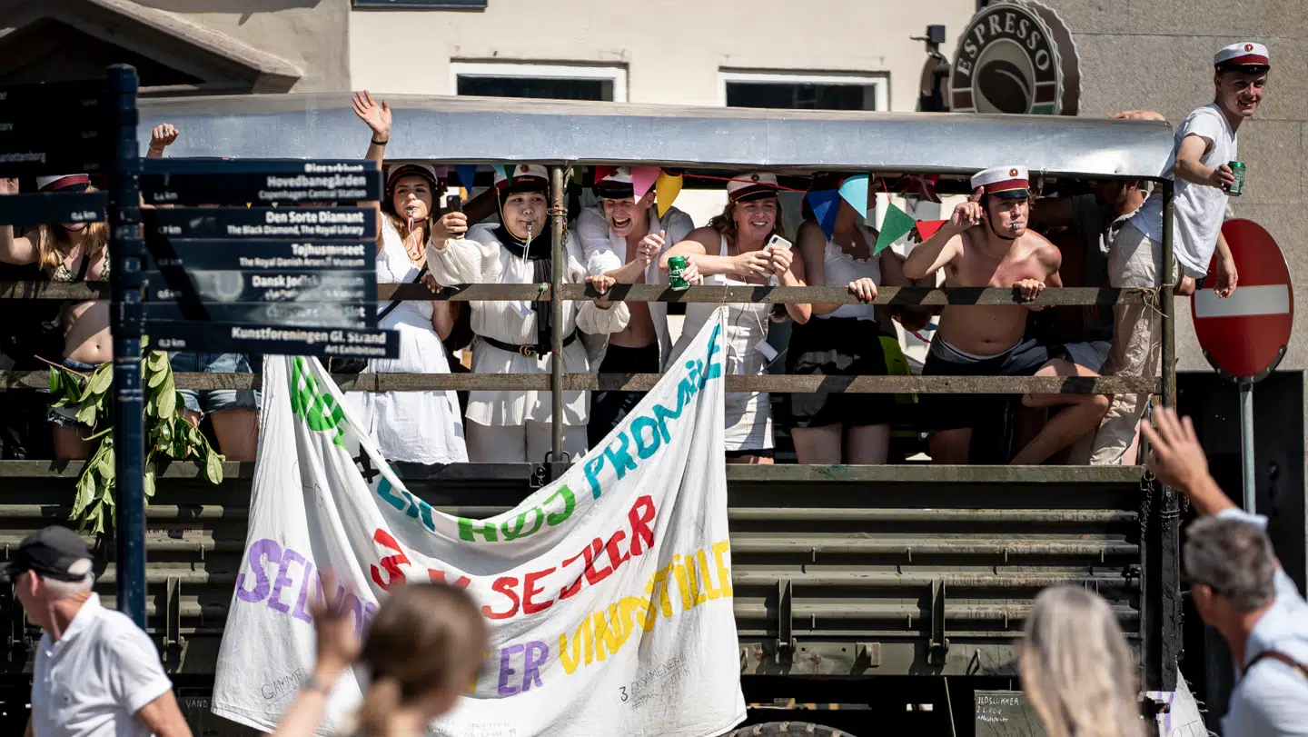 Studenterkørsel i København, fredag den 26. juni 2020.. (Foto: Mads Claus Rasmussen/Ritzau Scanpix)