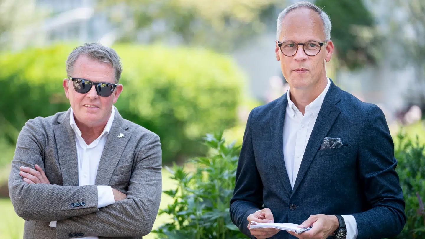Her ses Rolf Sørensen og Dennis Ritter sammen i 2022, hvor Tour de France blev skudt i gang i Danmark.