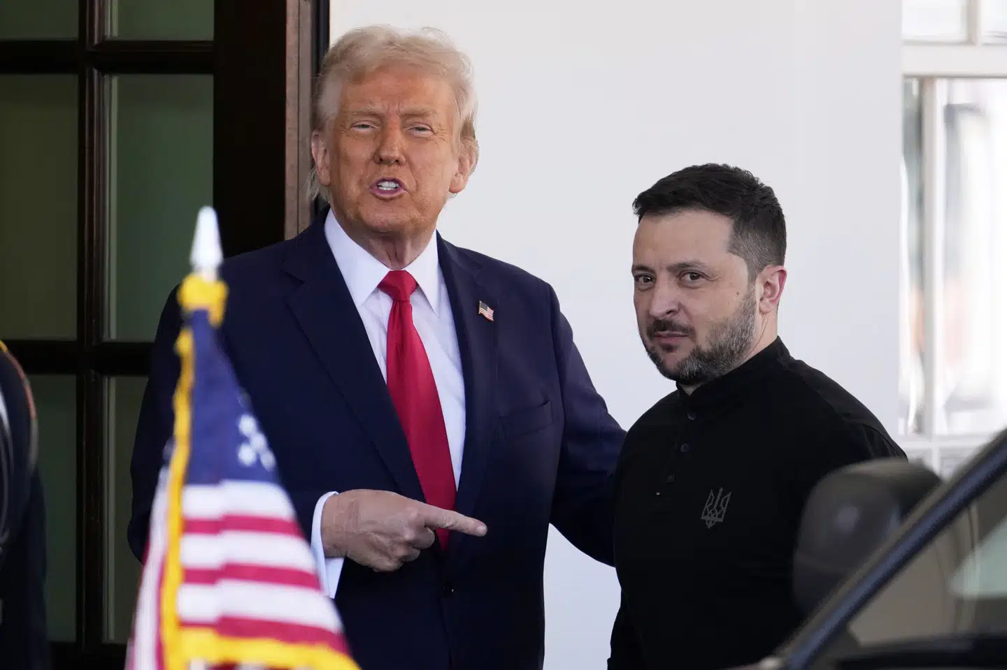 USA's præsident, Donald Trump, havde i februar det første besøg af Ukraines præsident, Volodymyr Zelenskyj. Der er (Arkivfoto).