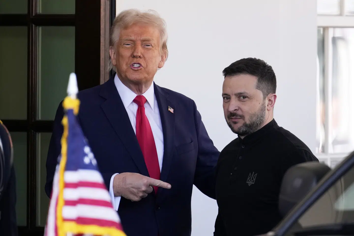 USA's præsident, Donald Trump, havde i februar det første besøg af Ukraines præsident, Volodymyr Zelenskyj. Der er (Arkivfoto).