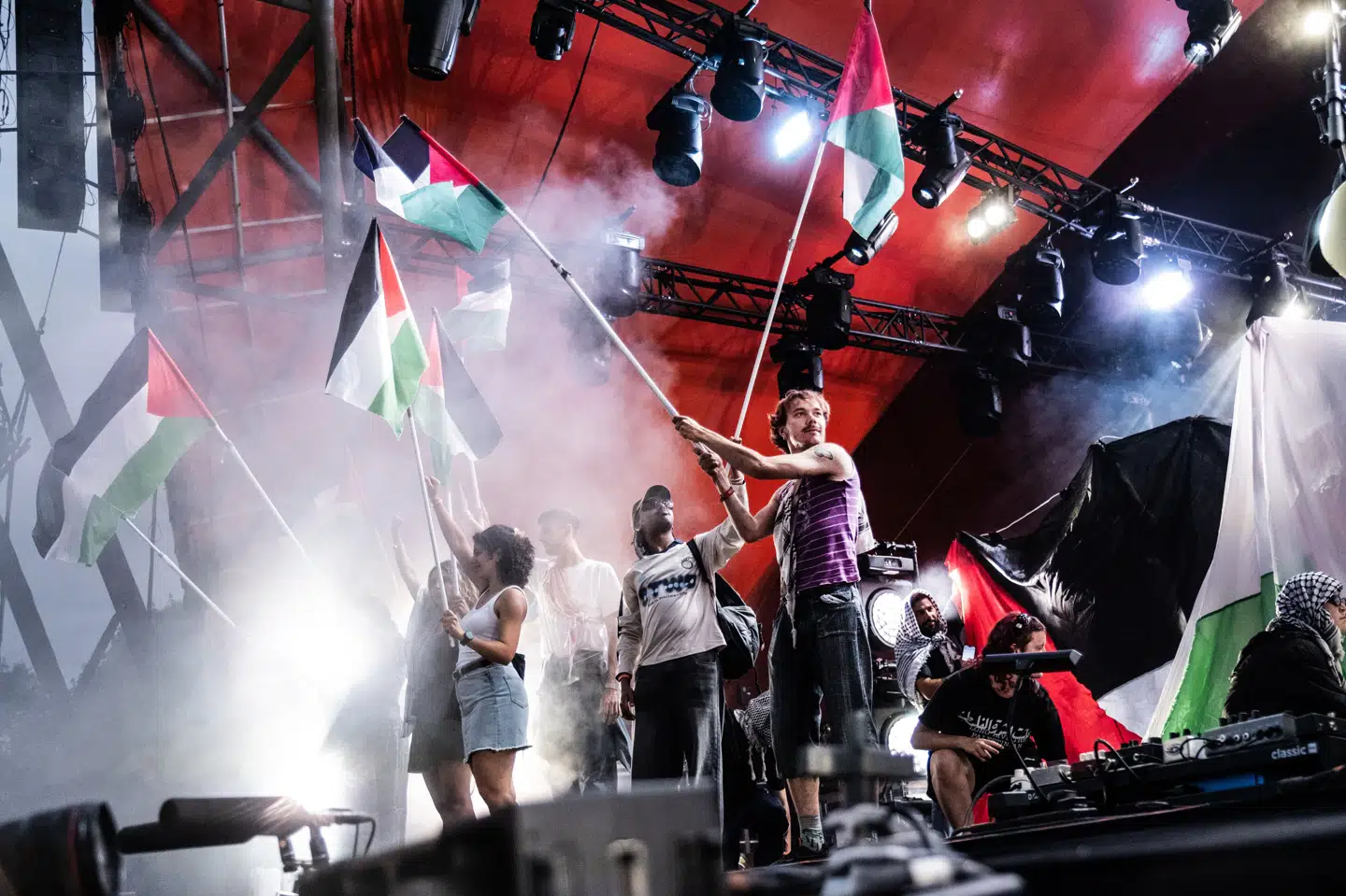 Fontaines D.C. inviterede demonstranter og Palæstina-flag på scenen, da bandet spillede på Orange Scene onsdag aften. Der blev blandt andet råbt "Free Palestine". (Arkivfoto).