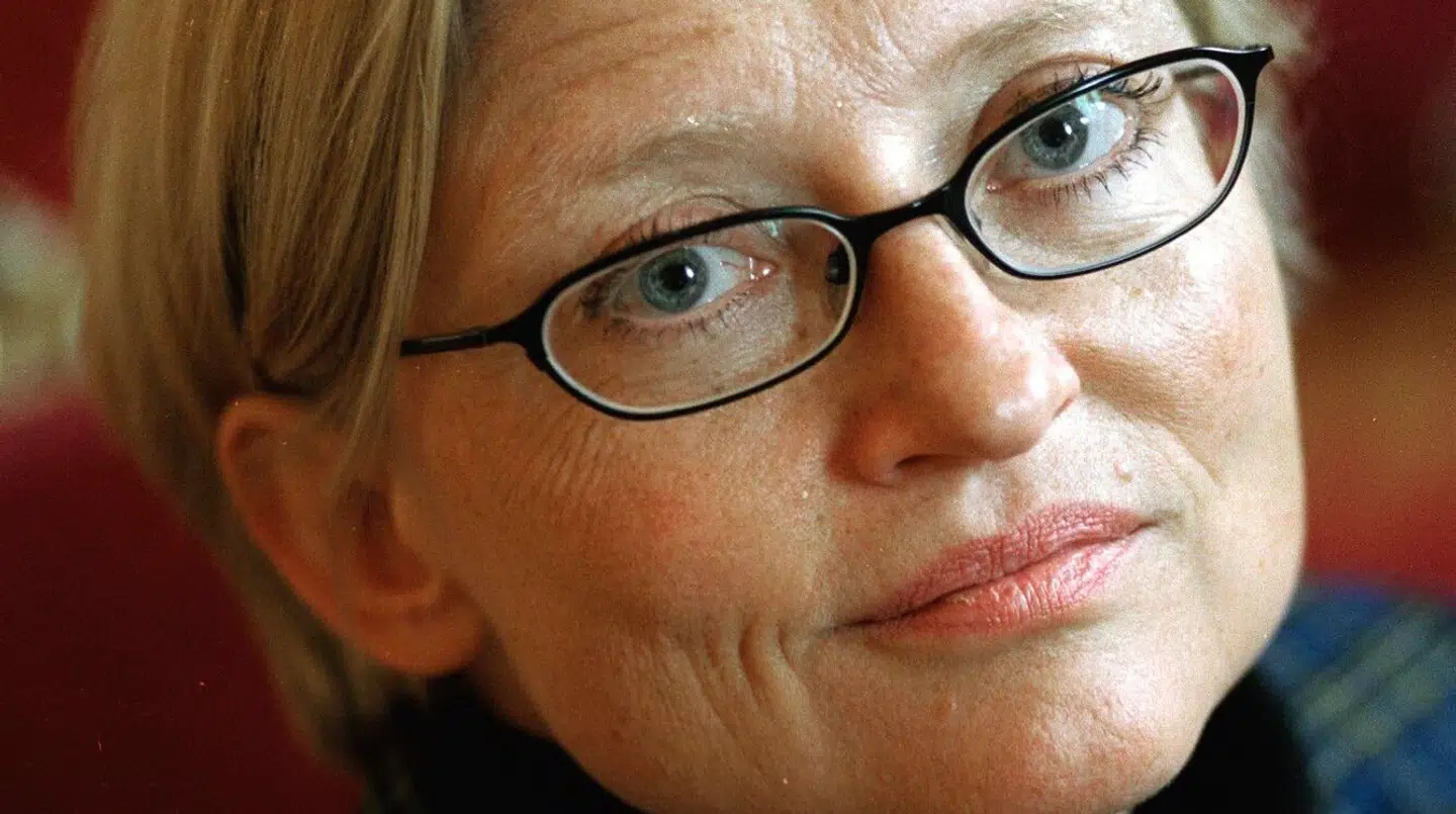 Her ses et billede af Anna Lindh, der blev dræbt i september 2003.