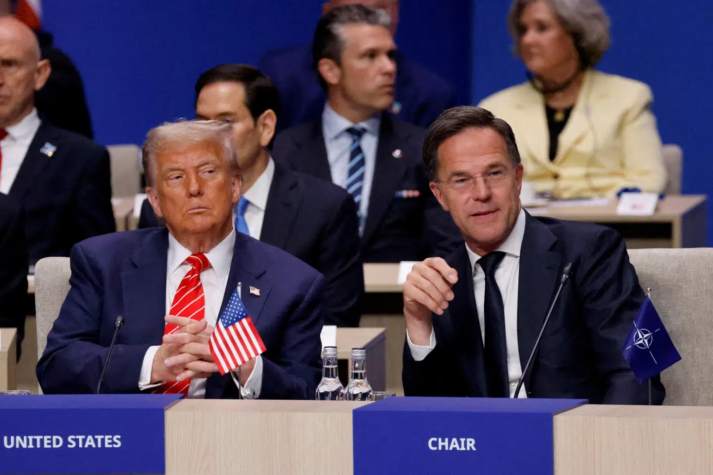 USAs præsident, Donald Trump og NATOs generalsekretær, Mark Rutte ved NATO-topmødet i Haag 25. juni.