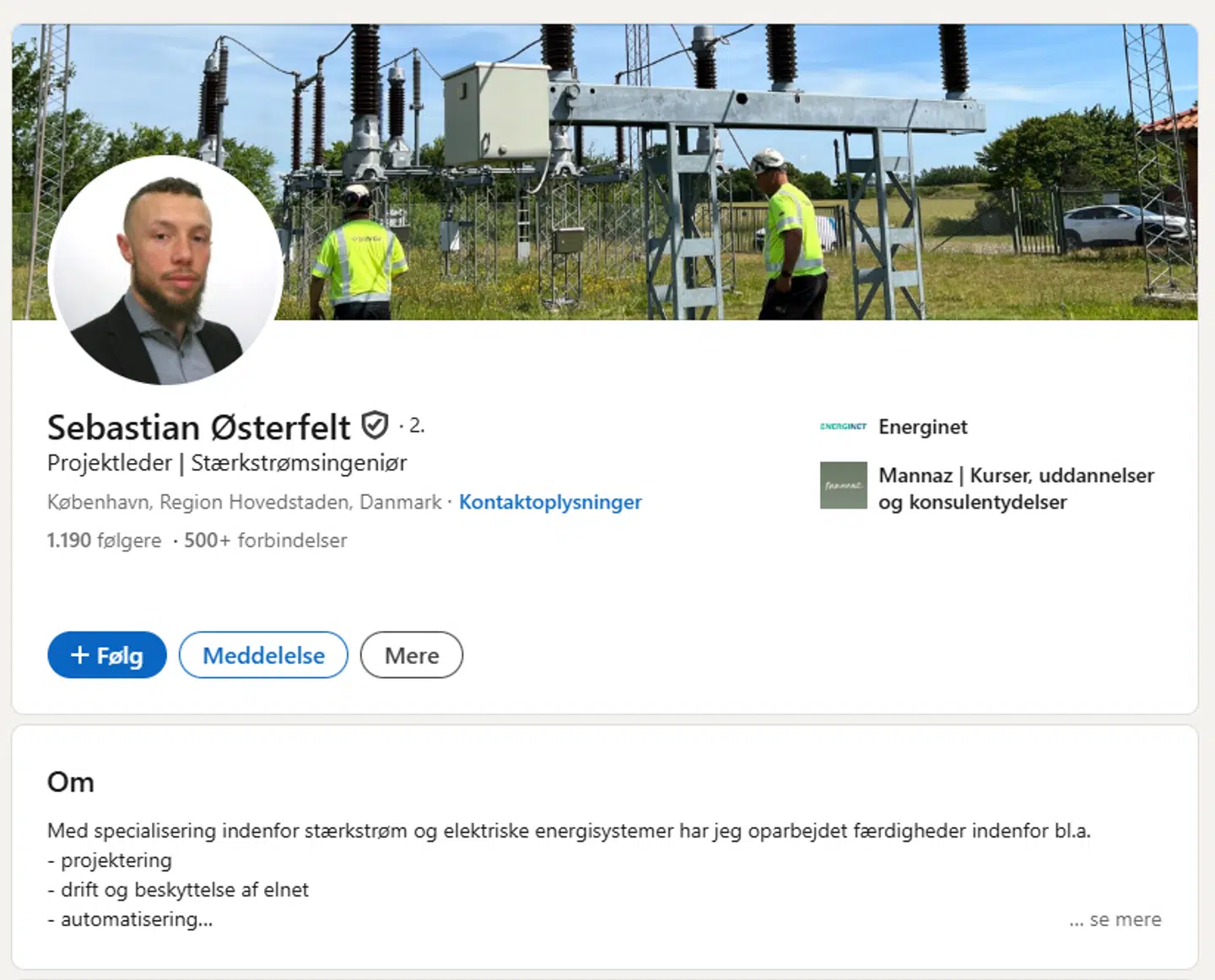 Her ses Sebastian Østerfelts profil på LinkedIn.