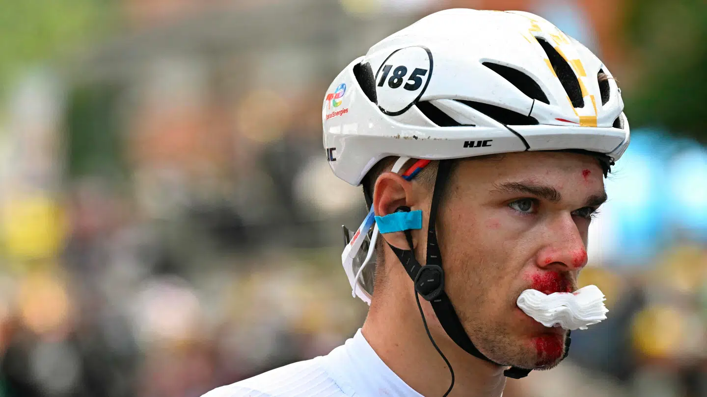 Emilien Jeannière var virkelig forslået, da han kørte i mål mandag.