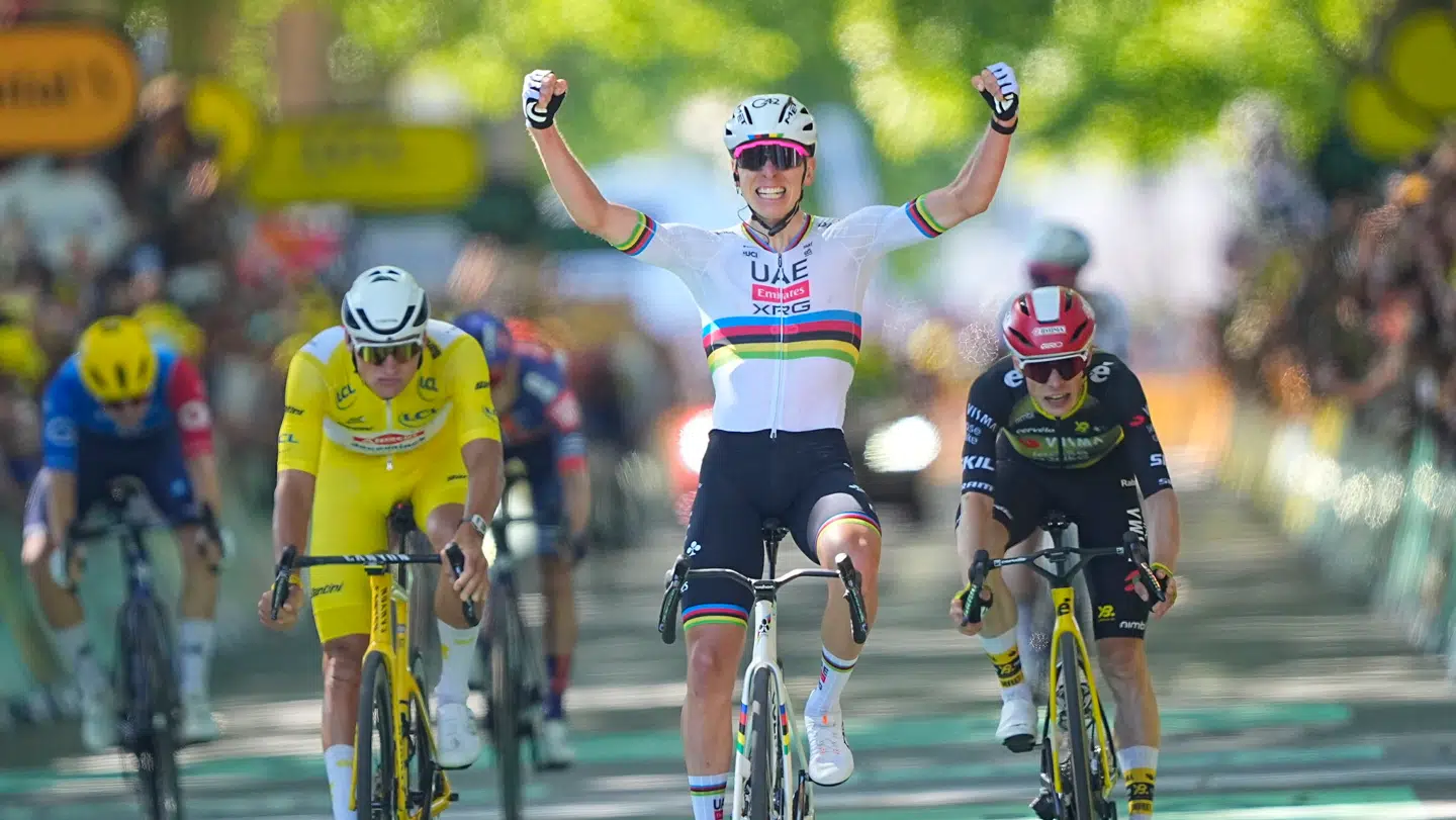 Tadej Pogacar var hurtigste mand i Rouen.