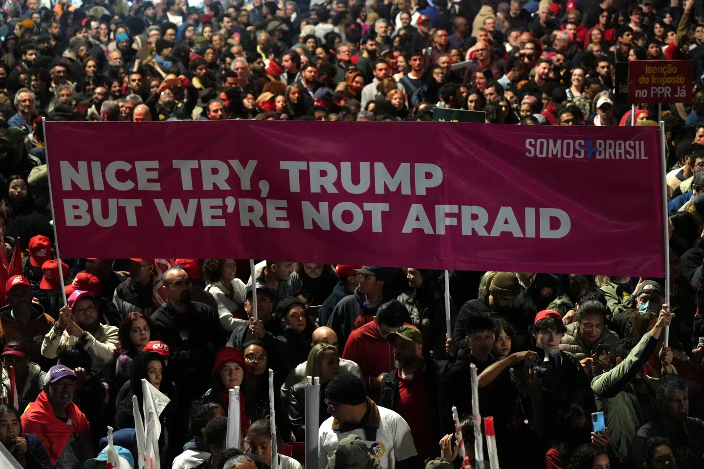 Torsdag var der omfattende demonstrationer i Brasilien, efter at Trump truede landet med en høj told, blandt andet på grund af retssagen mod ekspræsident Jair Bolsonaro.