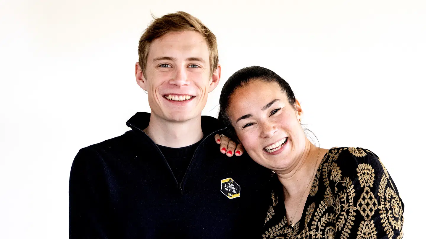 Jonas Vingegaard og hustruen Trine Marie Vingegaard Hansen.