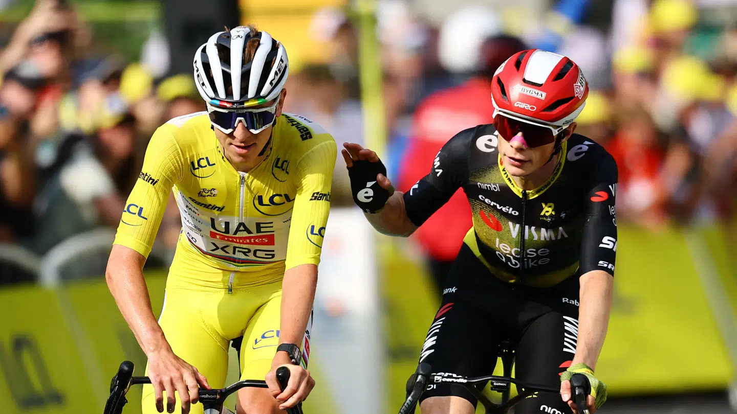 Jonas Vingegaard fulgte Tadej Pogacar.