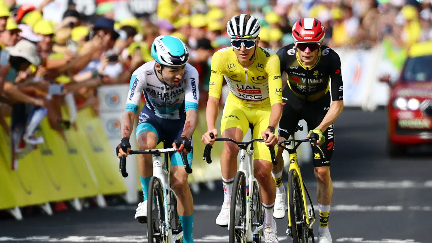 Jonas Vingegaard kunne ikke ryste Tadej Pogacar.