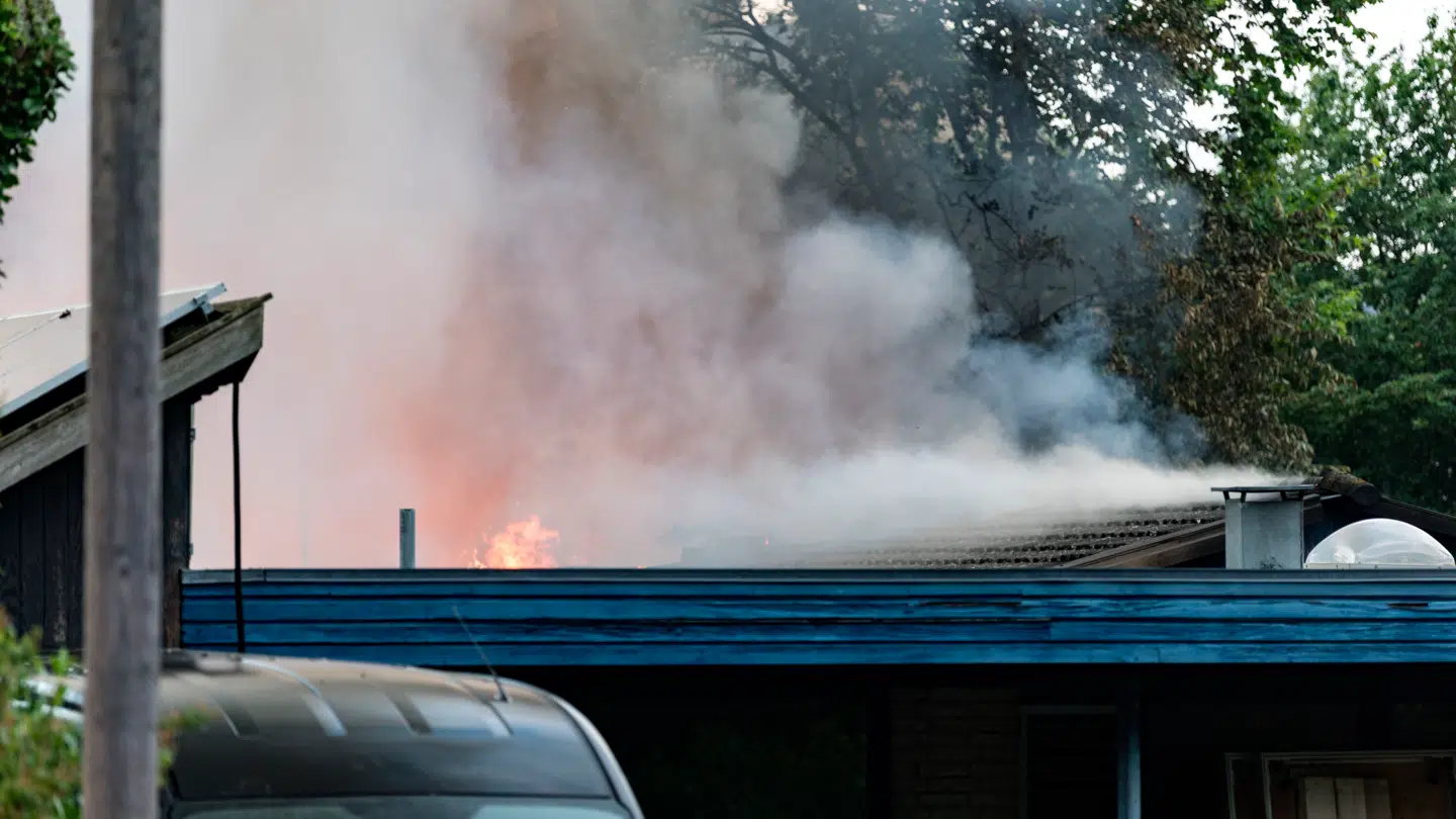 Ild i villa på Alberts Vænge i Albertslund , torsdag den 17. juli 2025.