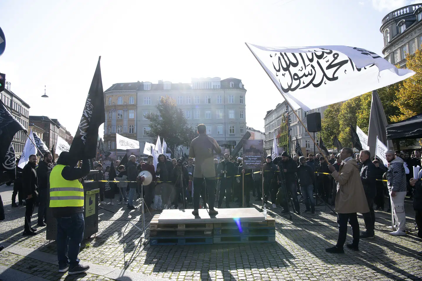 I oktober 2023 afholdte Hizb ut-Tahrir en støttedemonstration i København for den palæstinensiske befolkning. (Arkivfoto).
