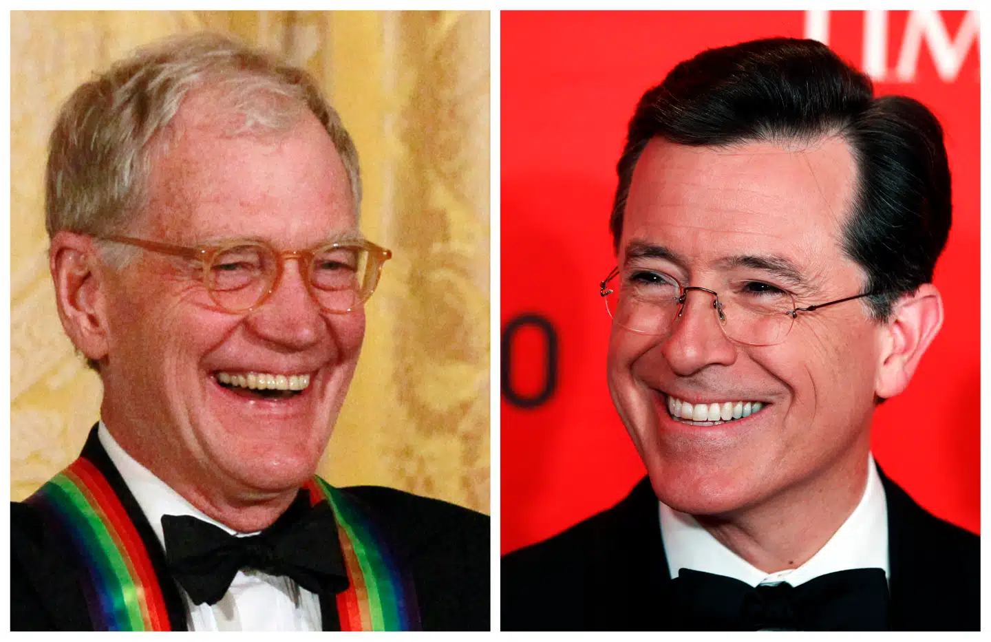 Det var den berømte talkshowvært David Letterman (t.v.), der lancerede »The Late Show« på tv-kanalen CBS i 1993. I 2015 tog Stephen Colbert over.