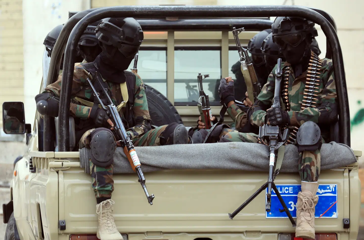 Houthi-soldater i Yemen