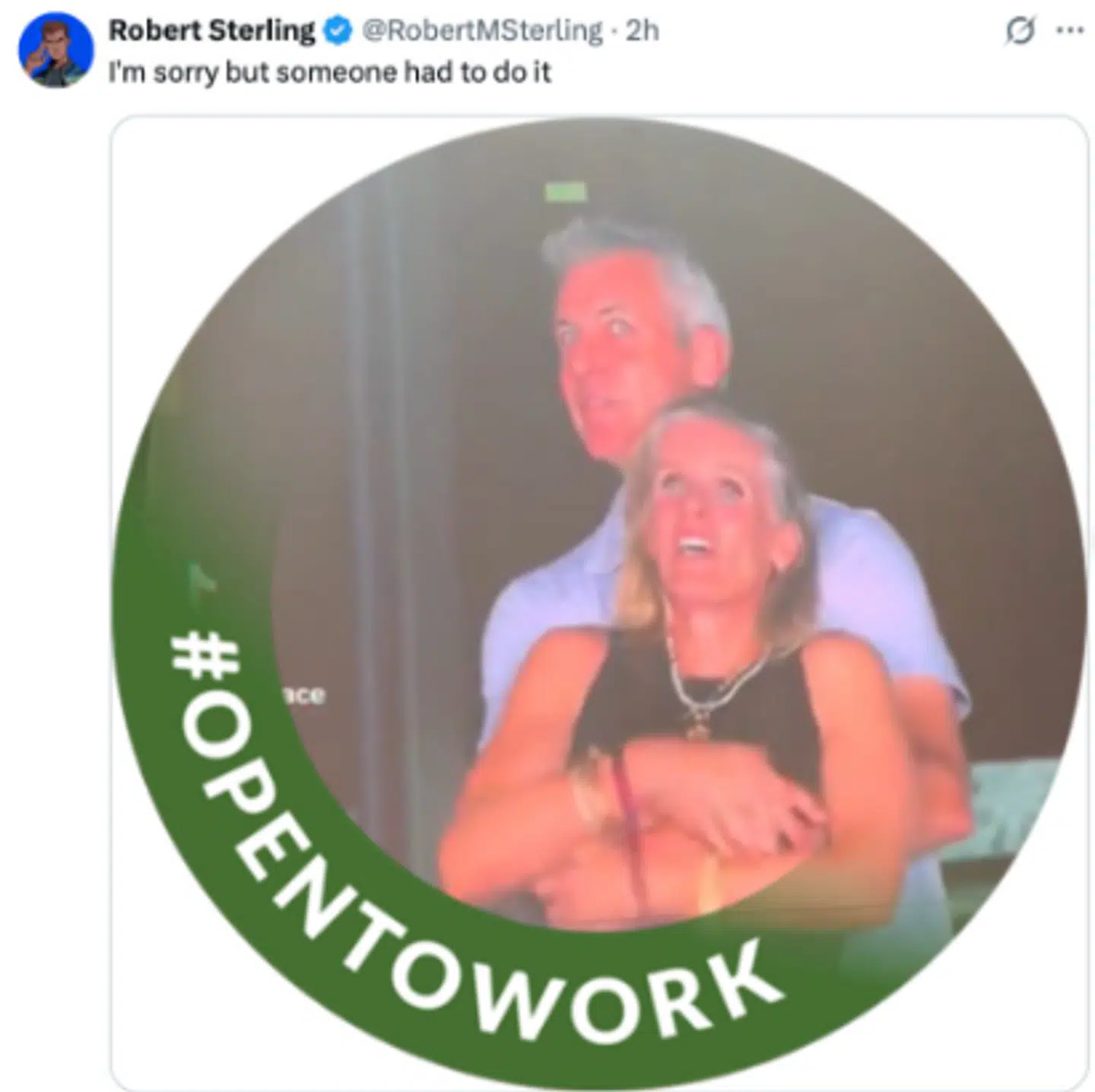 Der er blevet lavet meget spas med de to Astronomer-chefer, der blev afsløret i en affære til en Coldplay-koncert. Eksempelvis at de nu begge skulle lede efter nye job med LinkedIns velkendte billedramme for jobsøgende. Foto: Screenshot / X