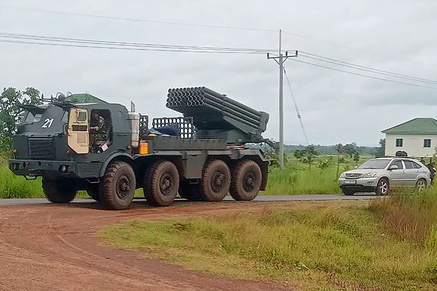 Et cambodjansk våbensystem på grænsen til Thailand.