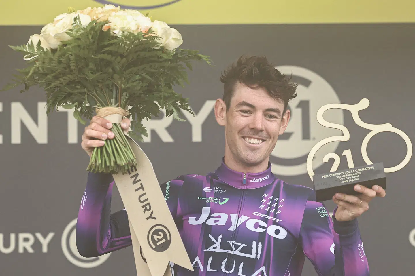 Ben O'Connor gav Jayco holdets første etapesejr i dette Tour de France.