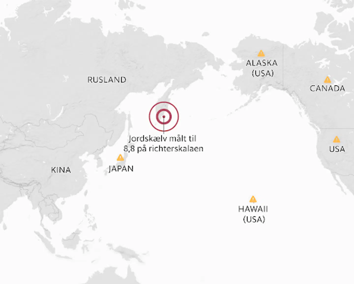 Der er udsendt tsunamivarsler på flere kontinenter, efter et af moderne histories største jordskælv har fundet sted.