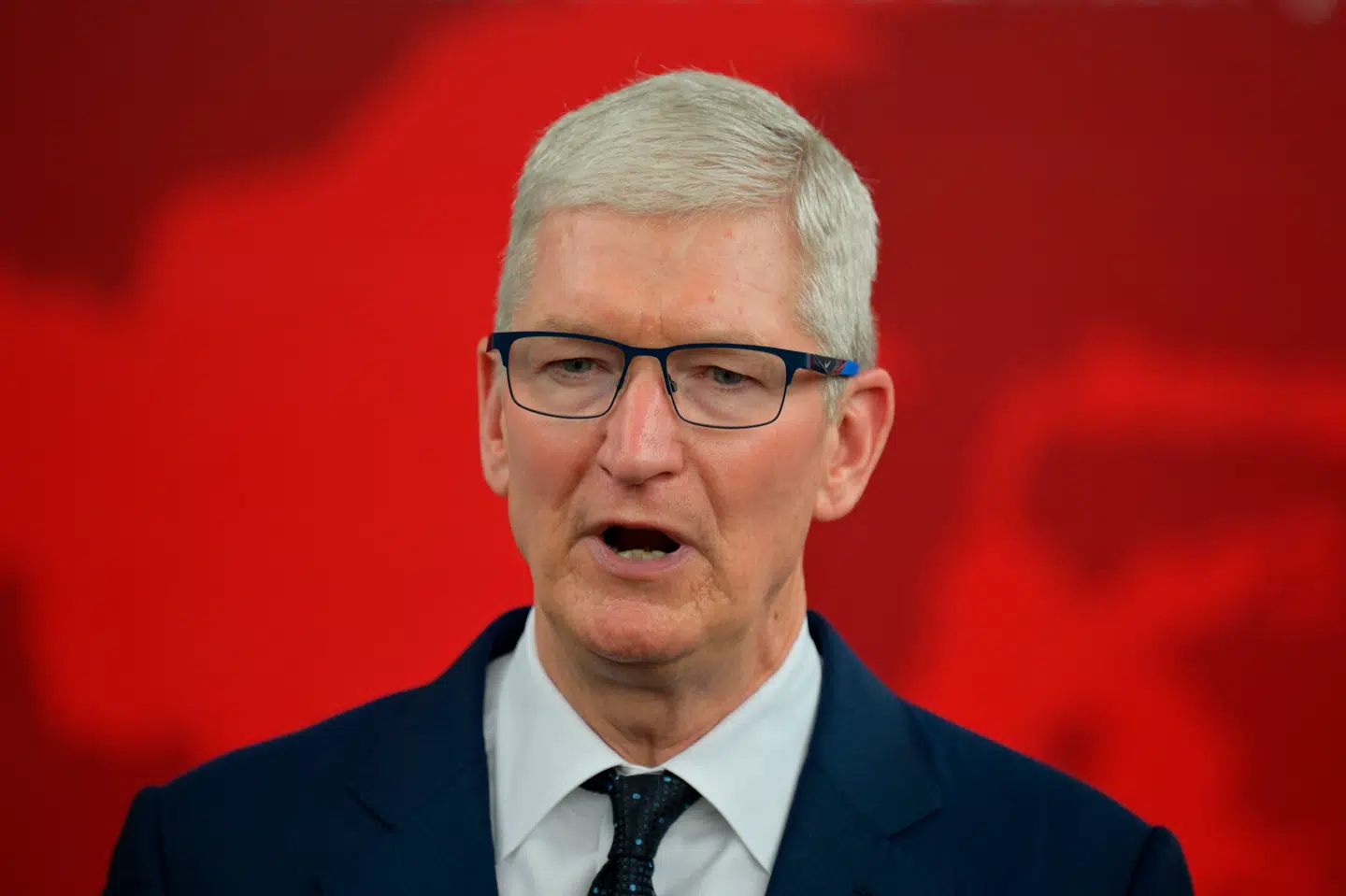 Her ses Apple-topchef Tim Cook.