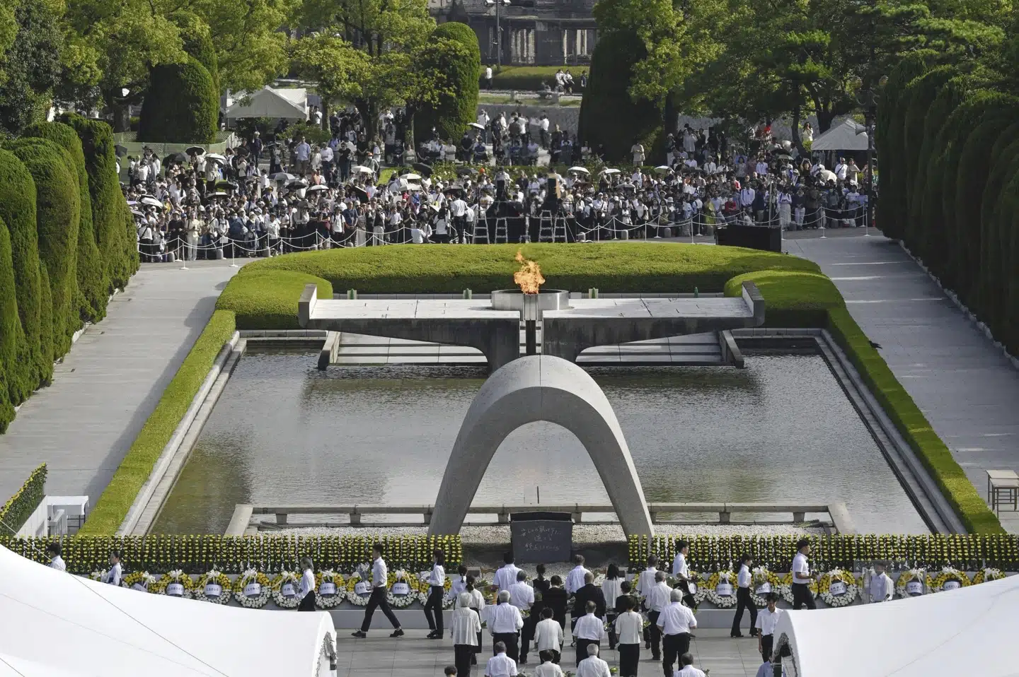 Hiroshima markerede onsdag 80-året for den amerikanske atombombe, der blev kastet over byen den 6. august 1945.