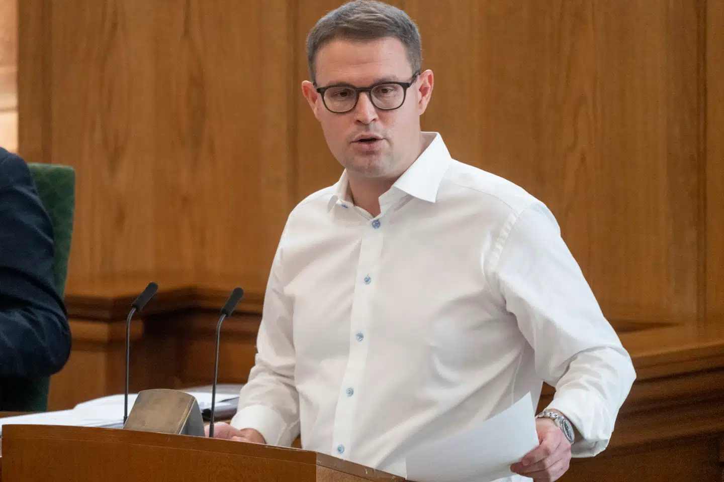 Christian Rabjerg Madsen (S) i 2023 til Folketingets åbning.