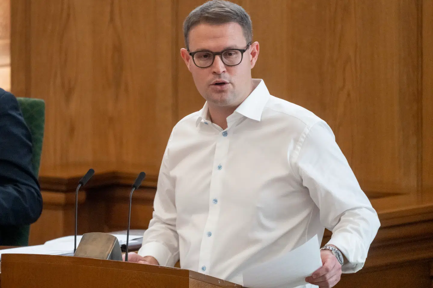 Christian Rabjerg Madsen (S) i 2023 til Folketingets åbning.