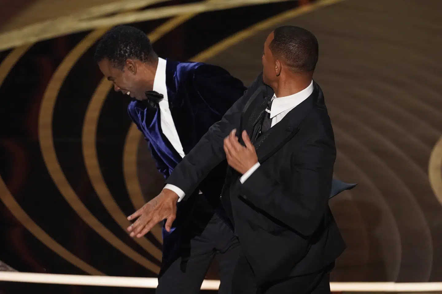 Det blev med det samme et af de mest mindeværdige øjeblikke i Oscar-uddelingens historie, da Will Smith gik op på scenen og gav komikeren Chris Rock en lussing. (Arkivfoto).