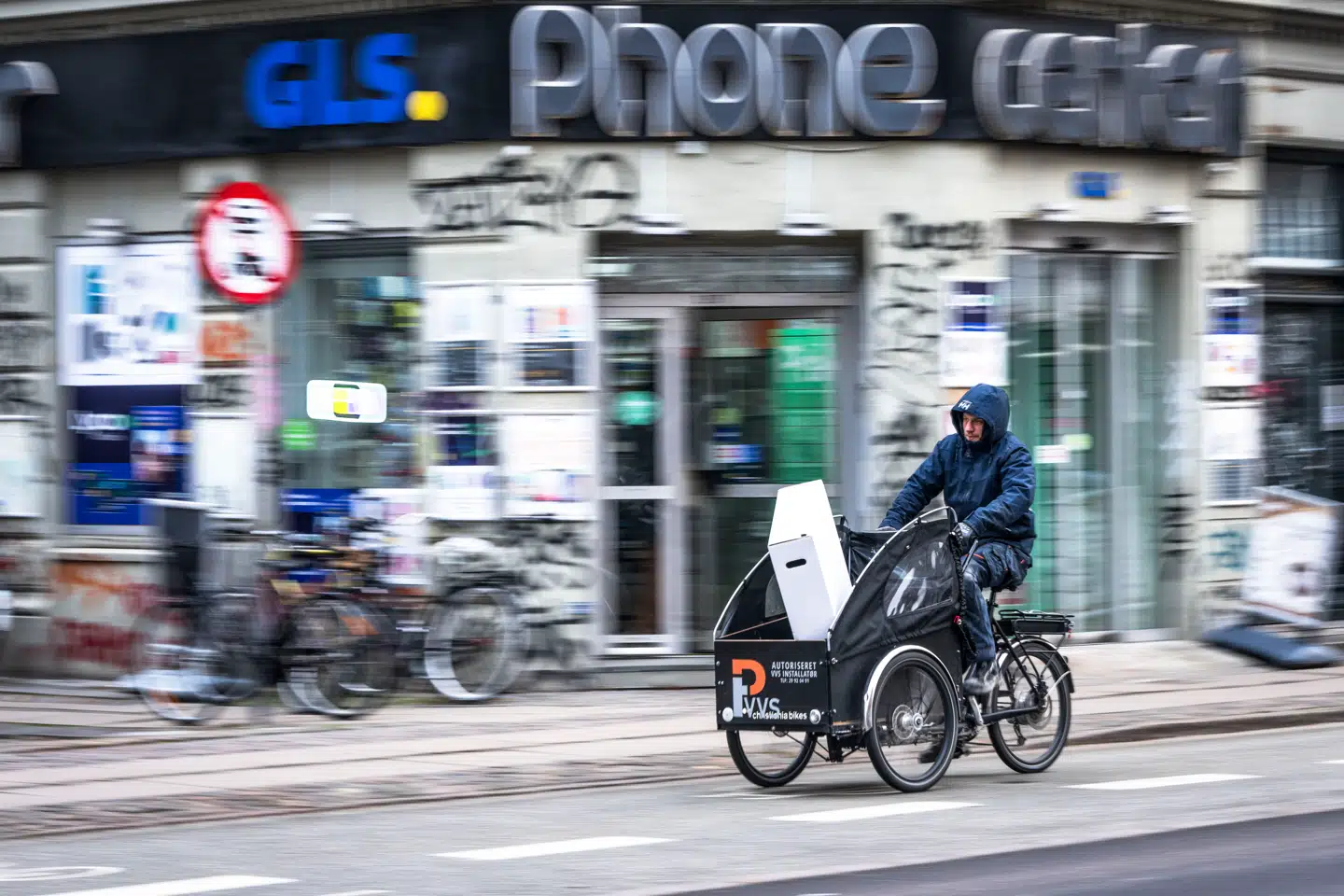 Ladcykel på Nørregade i København, mandag den 27. november 2023