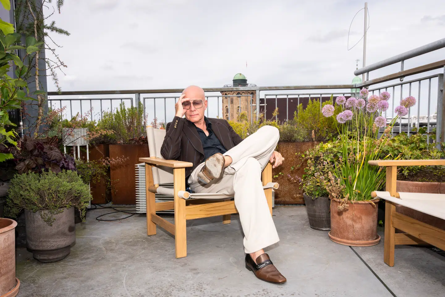 Thomas Blachman til pressearrangementet, hvor TV 2 præsenterer dommerholdet i den kommende sæson af 'X Factor' 2026, på Postgården i København tirsdag den 12. august 2025.