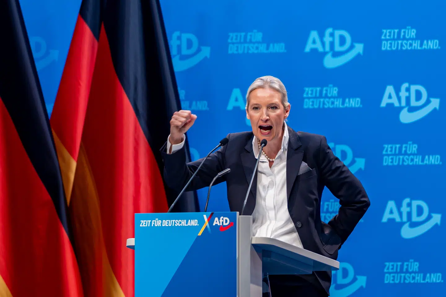 Forbundskanslerkandidat Alice Weidels parti, AfD, bliver i en ny måling kåret til at være Tysklands største parti.