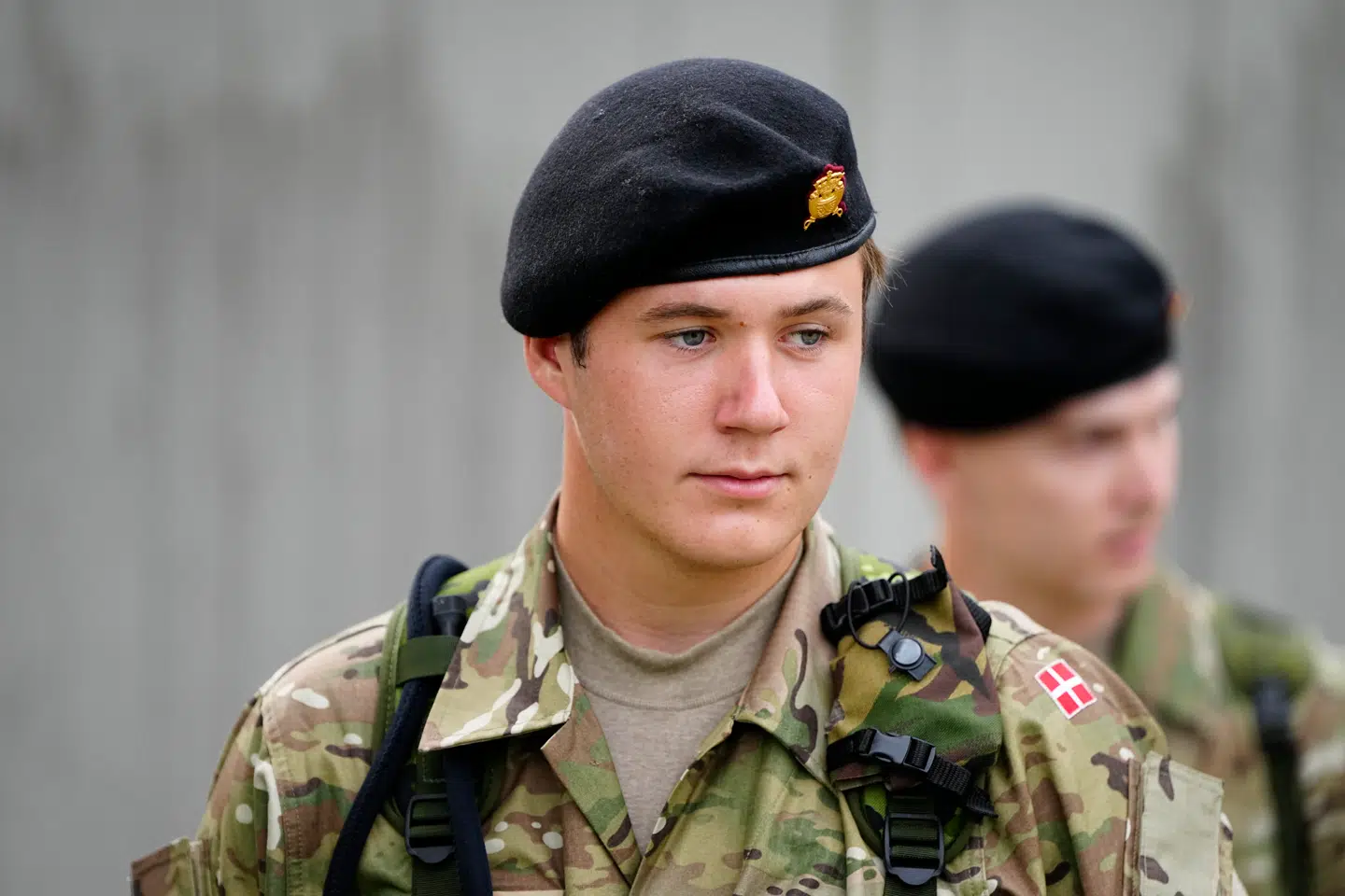 Kronprins Christian deltager i mønstring før skydeøvelse på Antvorskov Kaserne i Slagelse.