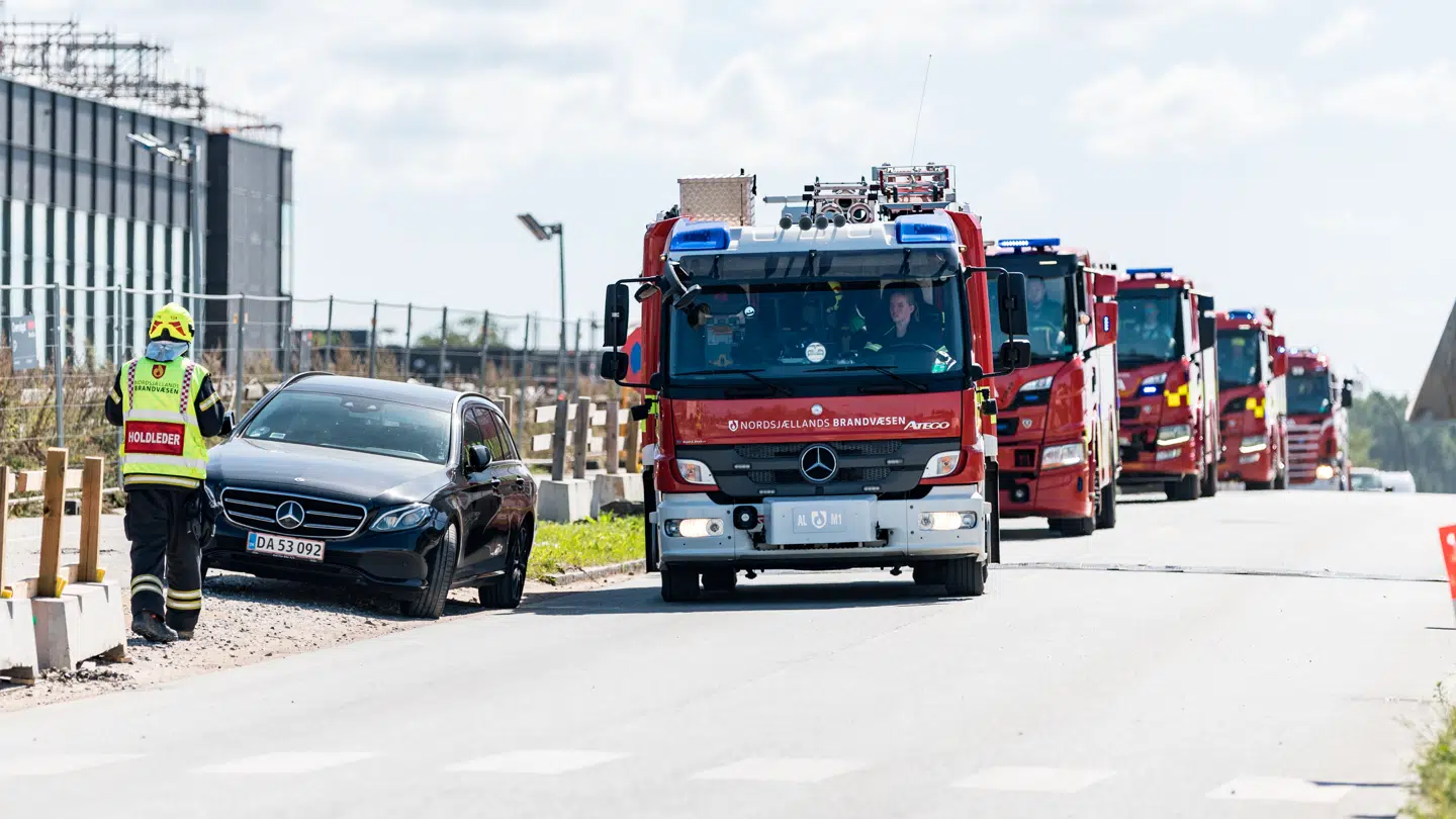 Brand ved Novo Nordisk fabrik, Brennum Park i Hillerød, lørdag den 16. august 2025.