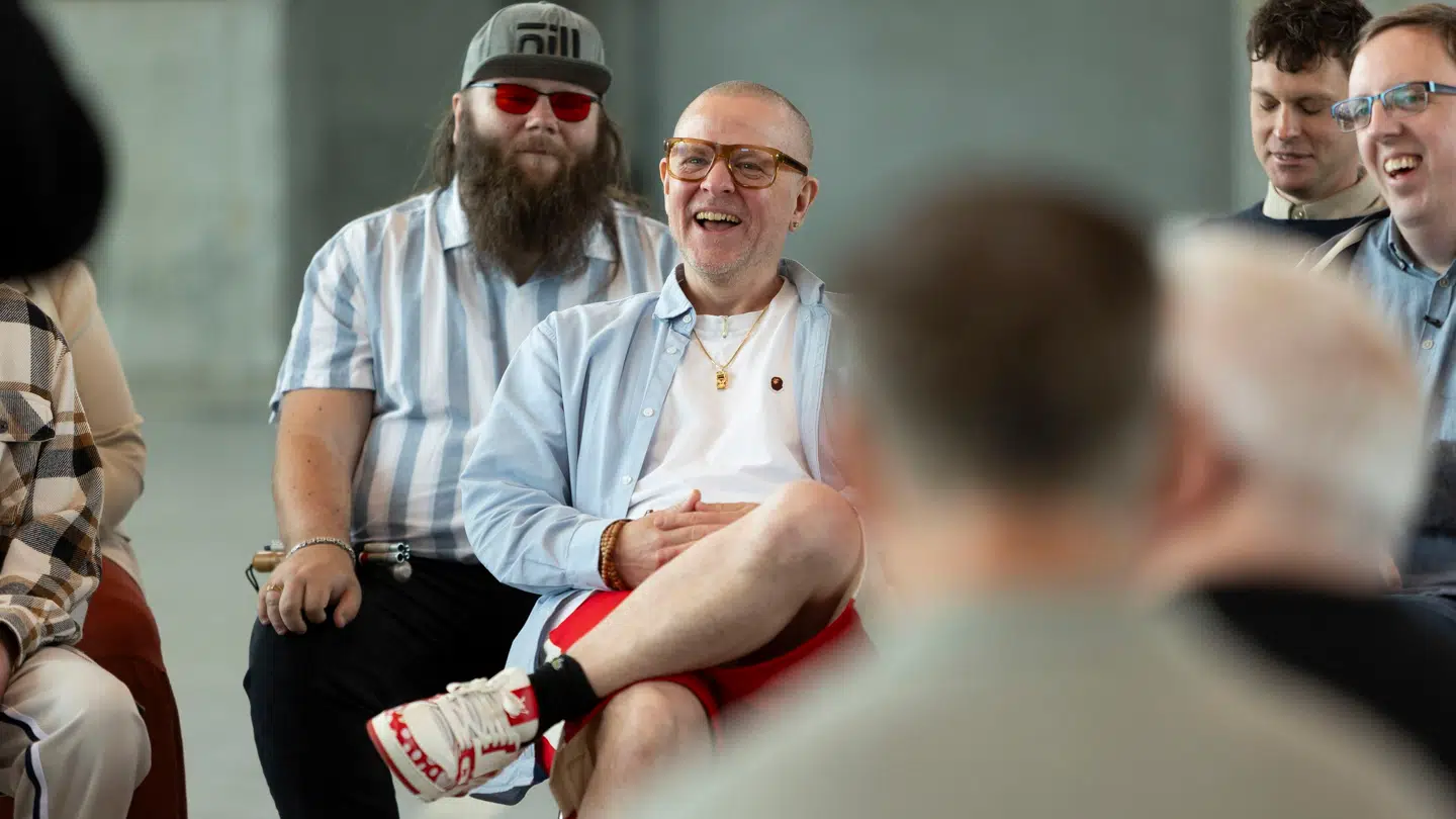 Anders Matthesen medvirker i programmet 'En særlig samtale'.