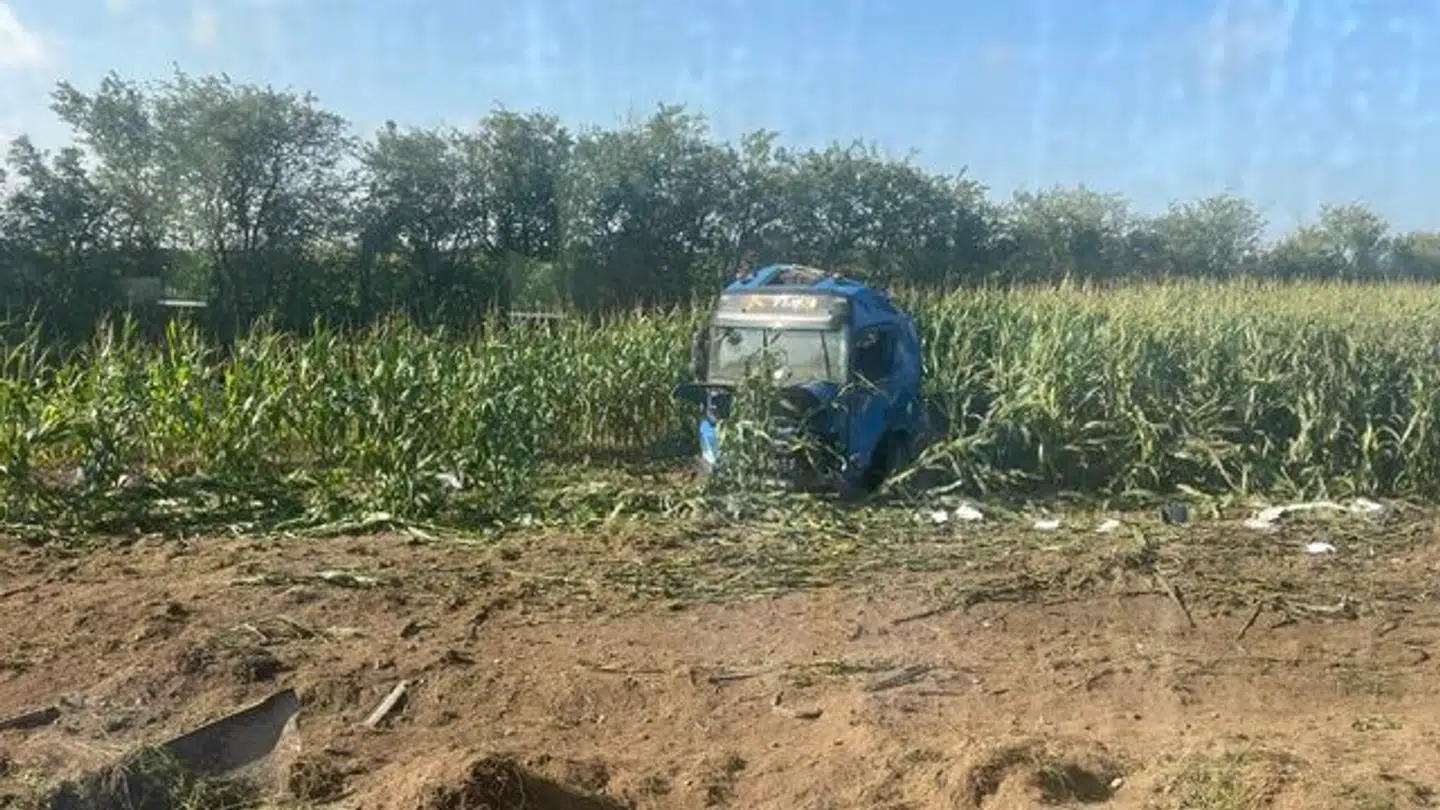 Her ses gylletransporter førerhus.