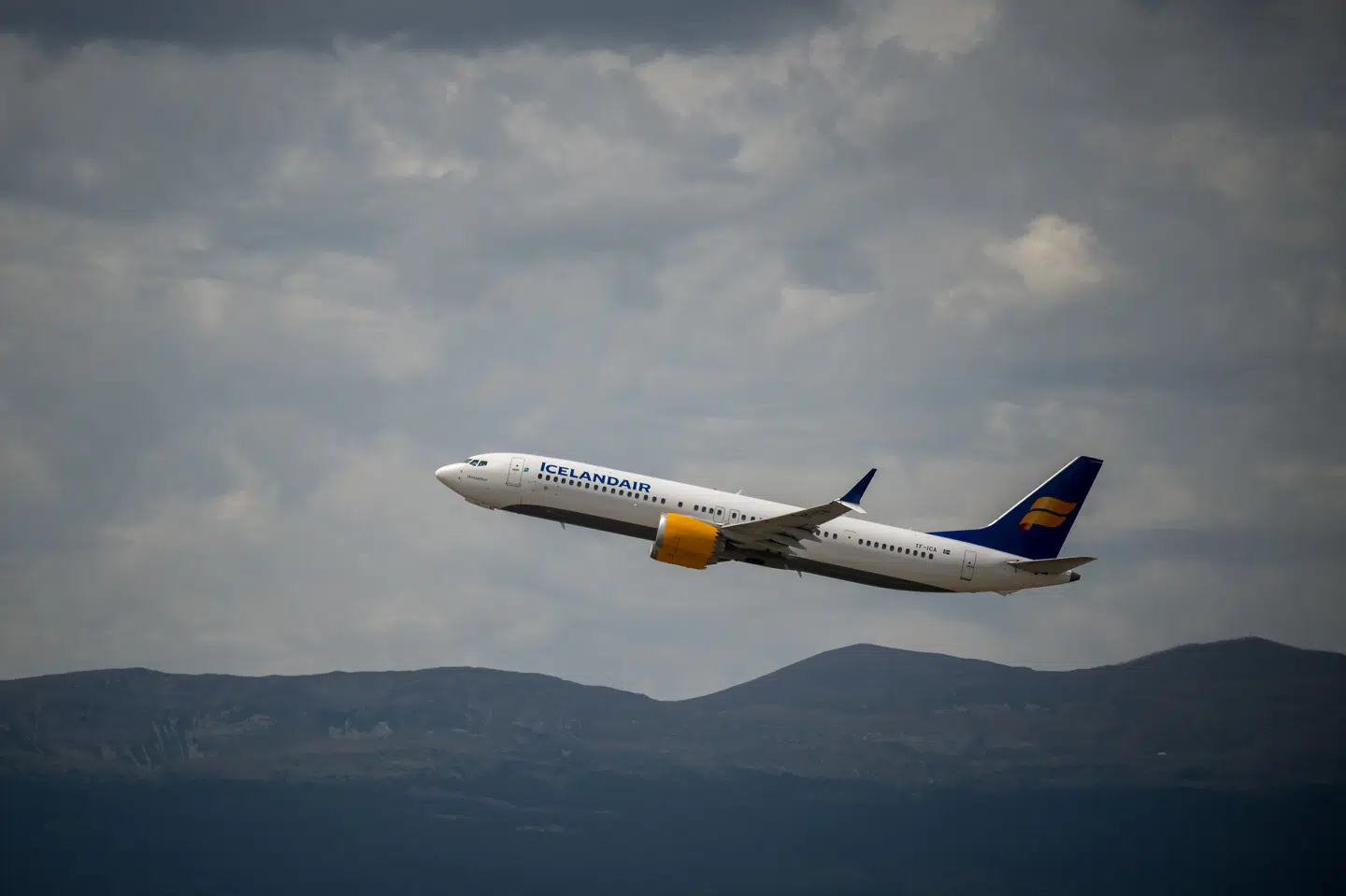 Et fly fra Reykjavik med kurs mod København mellemlandede søndag aften i den norske by Bergen. (Arkivfoto).