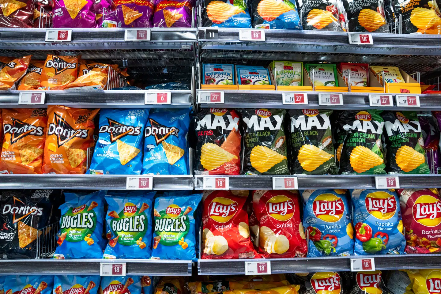 Kræftens Bekæmpelse har afsløret, at supermarkeder sælger chips. Foto: Bo Amstrup, Scanpix.