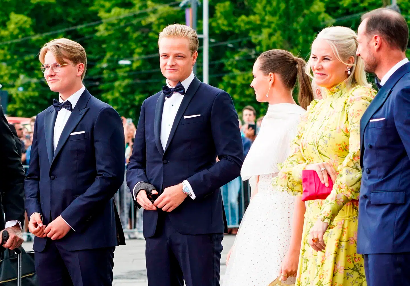 Marius Borg Høiby sammen med kronprinsfamilien tilbage i 2022.