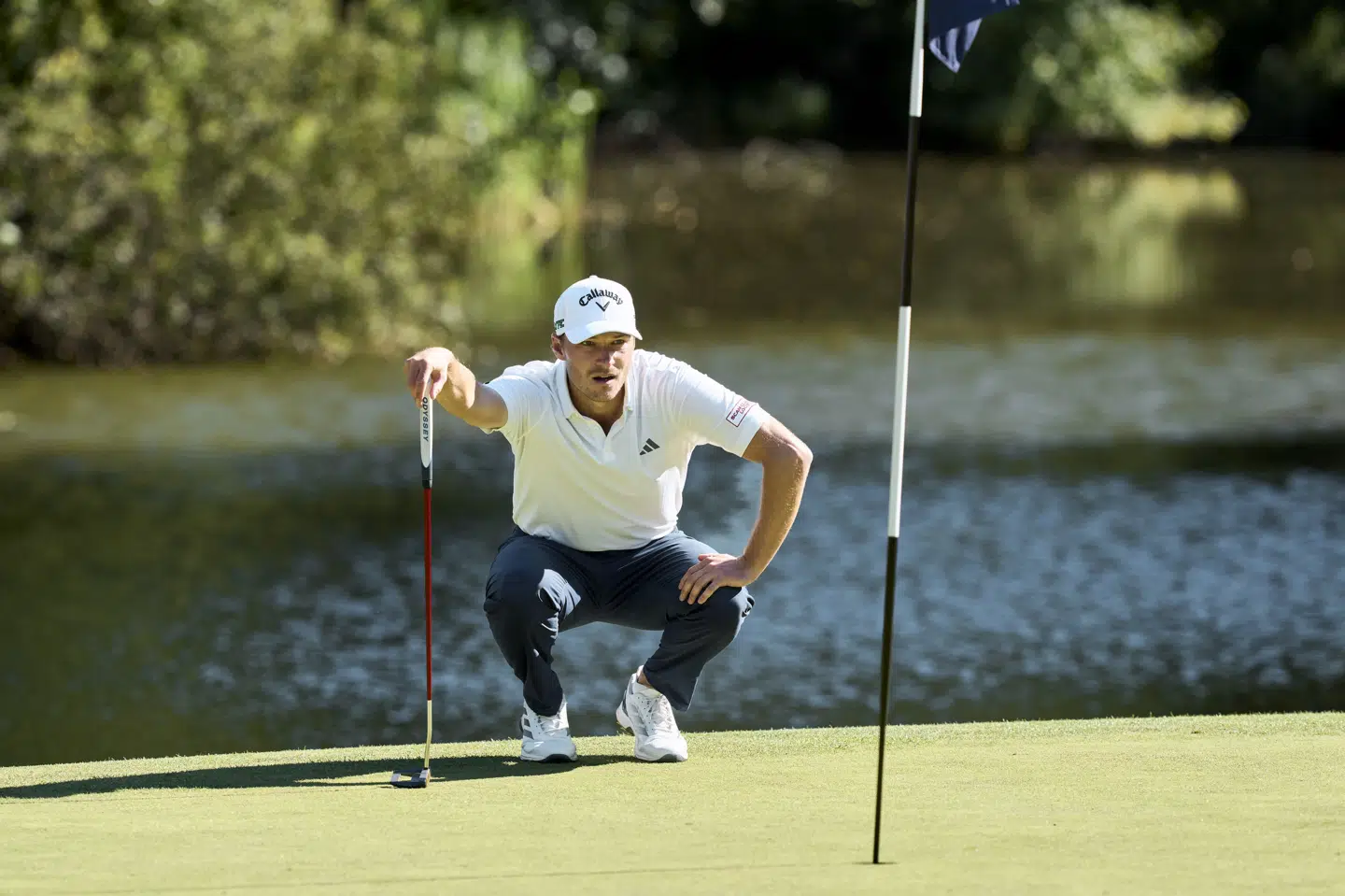 Rasmus Højgaard noterede fredag en runde i ét slag under par ved British Masters, hvor han jagter en sikker plads på Europas Ryder Cup-hold. (Arkivfoto).
