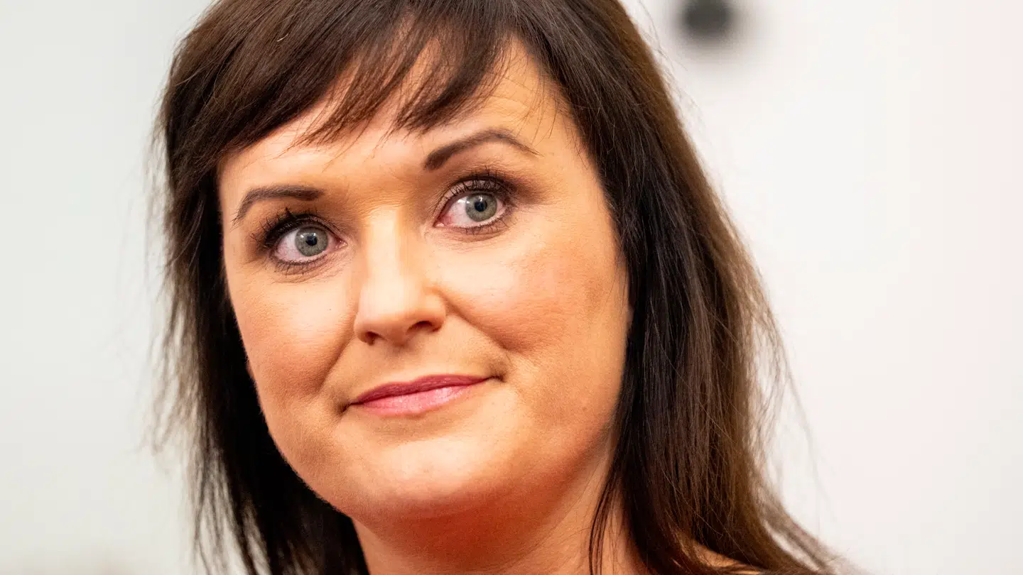 Indenrigs- og sundhedsminister Sophie Løhde (V), da regeringen og Danske Regioner præsenterer aftale om regionernes økonomi for 2026 i Finansministeriet onsdag den 28. maj 2025.