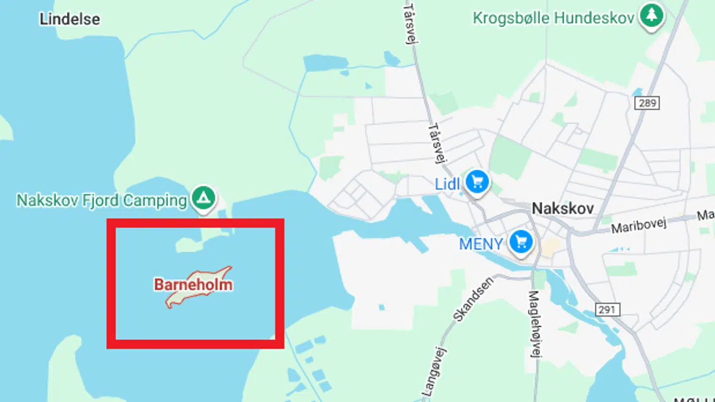 Barneholm ligger i Nakskov Fjord.